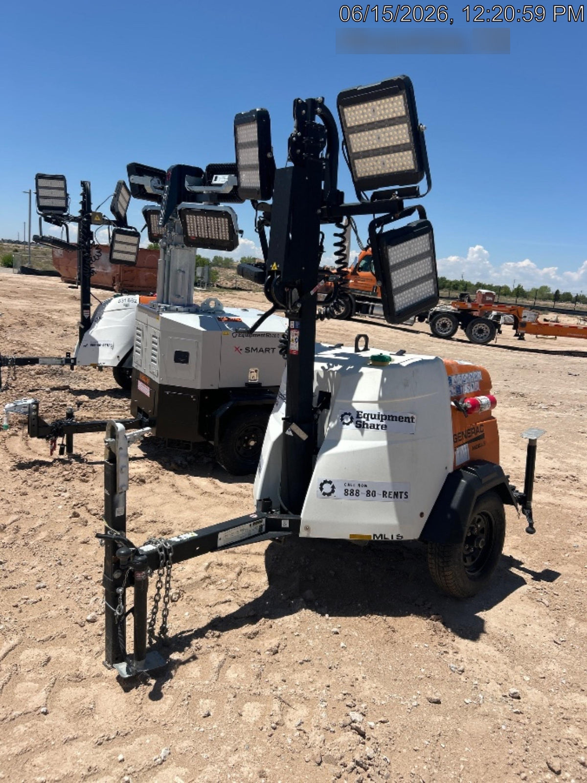 2024 Generac MLT2 Diesel, Flex Switch 120V Input, Powerzone Controller, 
(4) 320W LED Lights, 4kW Generator, 39.9 Gal Fuel Tank, 2" Ball, T3