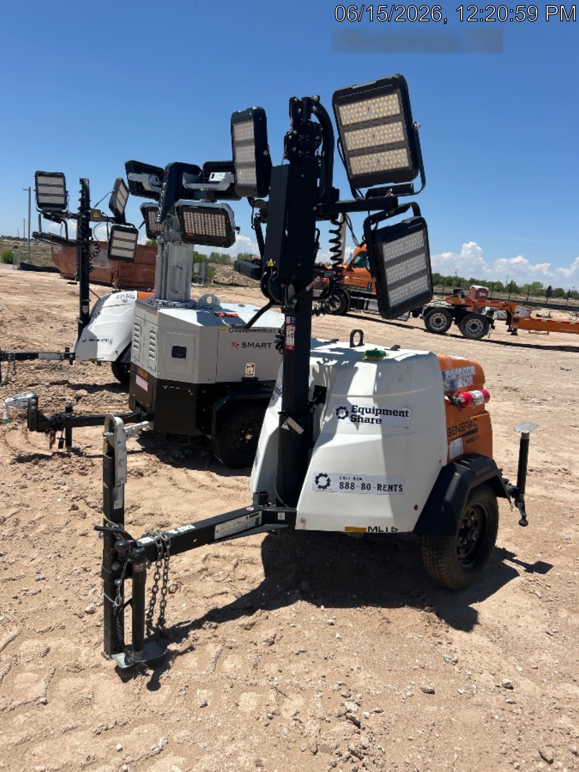 2024 Generac MLT2 Diesel, Flex Switch 120V Input, Powerzone Controller, 
(4) 320W LED Lights, 4kW Generator, 39.9 Gal Fuel Tank, 2" Ball, T3
