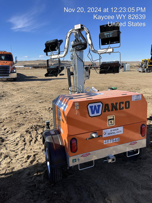 2024 Wanco WLTT-4MM4K Diesel, Deep Sea Controller, Shore Power Plug, Auto Start, (4) 350W LED Floodlights, 4kW Generator, 60 Gal Fuel Tank, 2" Ball, T3