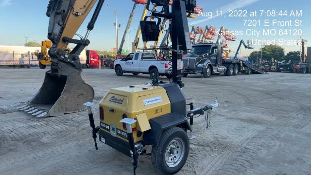 2022 Allmand NLV3GR (4) LED Light Fixture 350W, 23' Vertical Mast, 3kW Prime, Towable, Deep Sea L401, Leveling Jacks, Yanmar T4F 5.8hp