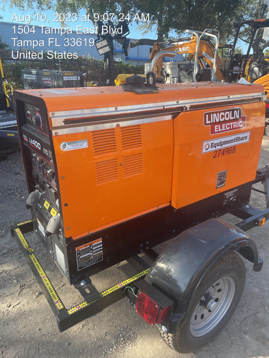 2022 Lincoln Electric LE400 Kubota V1505, Trlr, Cable Rack, Light Kit, ES Decals, T3