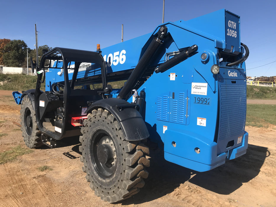 2018 Genie GTH-1056 Genie GTH-1056 w/ROPS, Work Lights, Solid Tires, RH Cab Mesh, Beacon, 60" Carriage and Forks