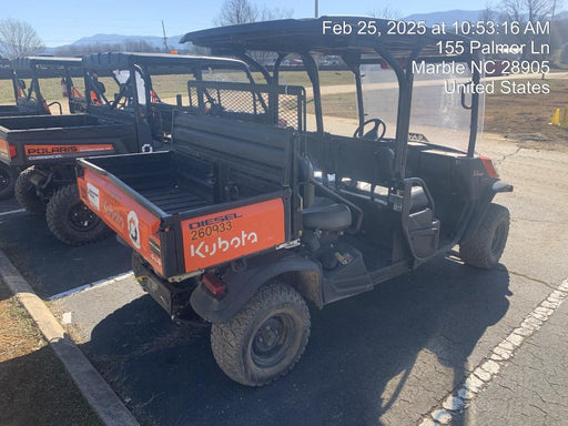 2022 Kubota RTV-X1140W-H Plastic Canopy, Windshield Acrylic Clear, LED Strobe Light, Wire Harness Kit, Back up Alarm