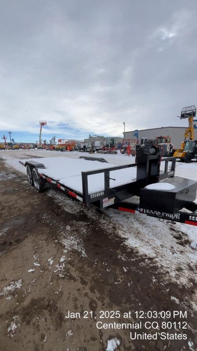 2025 TEXAS PRIDE TRAILERS 21' Lowboy Gravity Tilt Bed 14K Bumper Pull Trailer