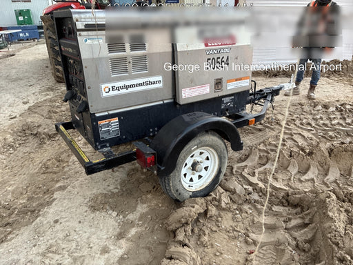 2019 Lincoln Electric Vantage 322 Welder Ready-Pak 3, Two wheel trailer, Fender and Light kit, Cable Rack