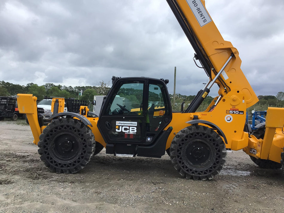2020 JCB 510-56 Cab/Heat/Air, Solid Tires, Work Lights, Beacon, Aux Hydraulics, Back up Alarm, Lifting Eye, ES Decals