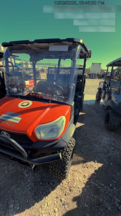 2022 Kubota RTV-X1140W-H Plastic Canopy, Windshield Acrylic Clear, LED Strobe Light, Wire Harness Kit, Back up Alarm