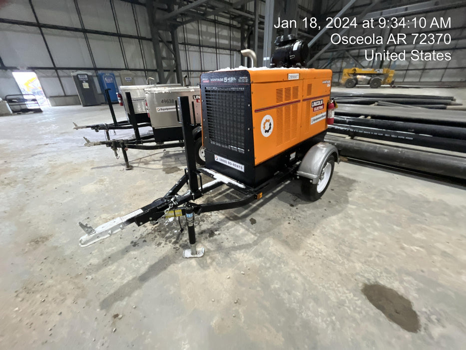 2022 Lincoln Electric Vantage 549X Crosslink Technology, Trailer Mounted, ES Decals, T3