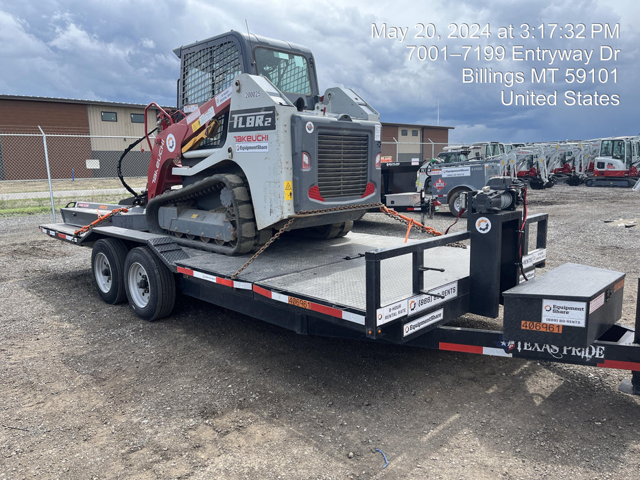 2024 TEXAS PRIDE TRAILERS 21' Lowboy Gravity Tilt Bed 14K Bumper Pull Trailer