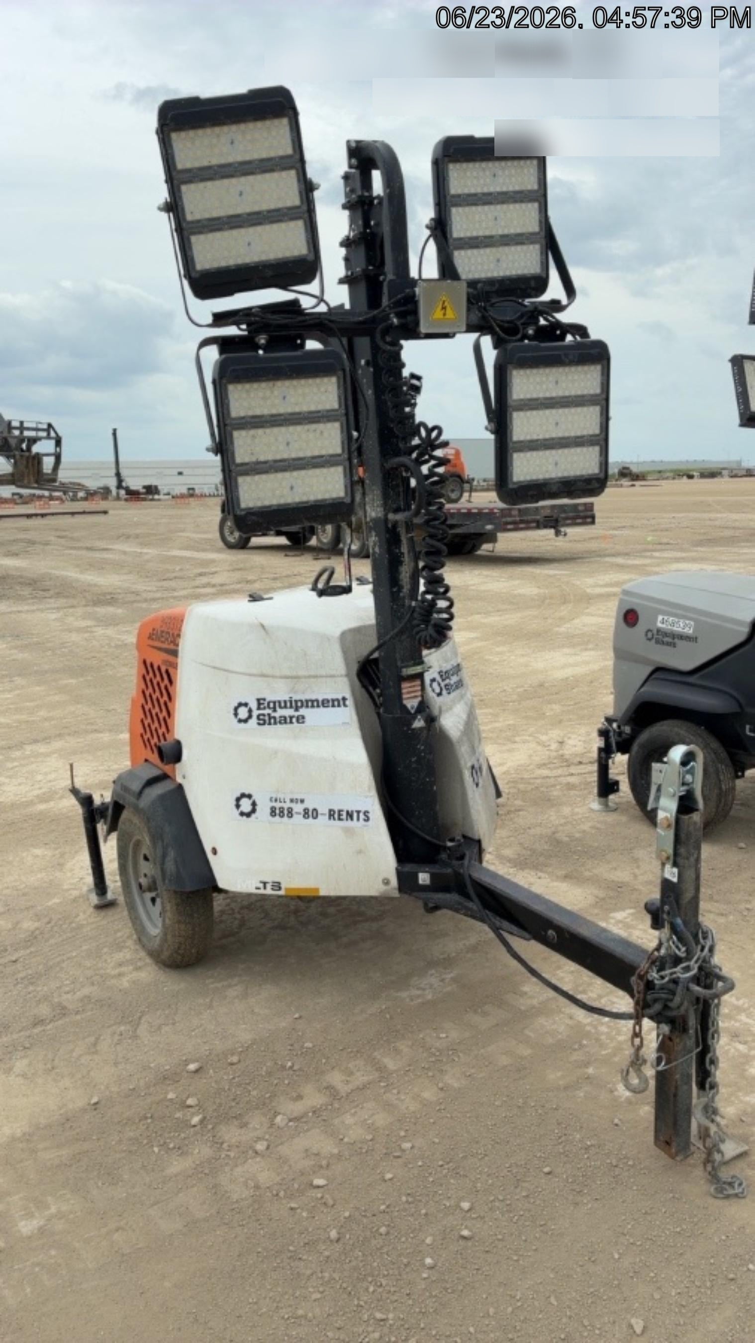2024 Generac MLT2 Diesel, Flex Switch 120V Input, Powerzone Controller, 
(4) 320W LED Lights, 4kW Generator, 39.9 Gal Fuel Tank, 2" Ball, T3