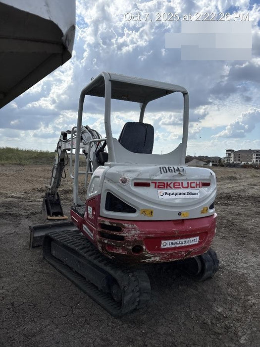 2020 Takeuchi TB235-2R Canopy, Rubber Tracks, Manual TAG QC