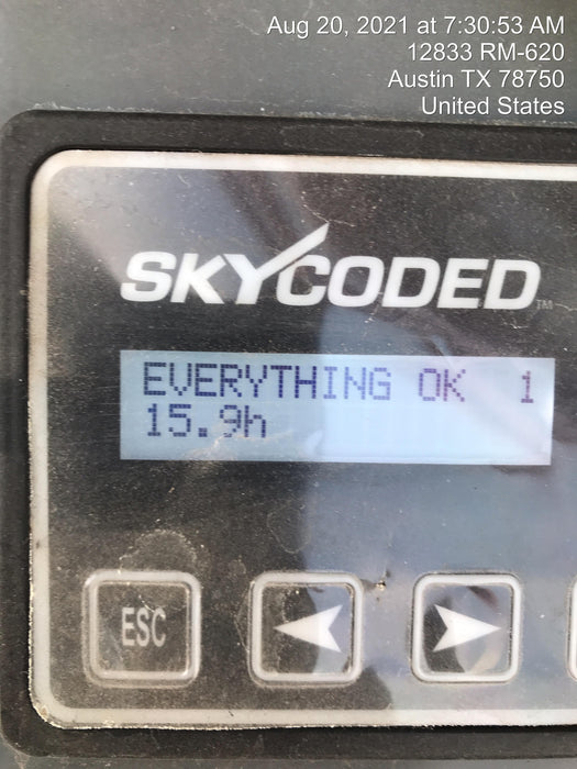 2020 Skyjack SJIII-3219 Solid NM Tires, Half height spring hinged entry gate, Dual Beacons, 800W Inverter