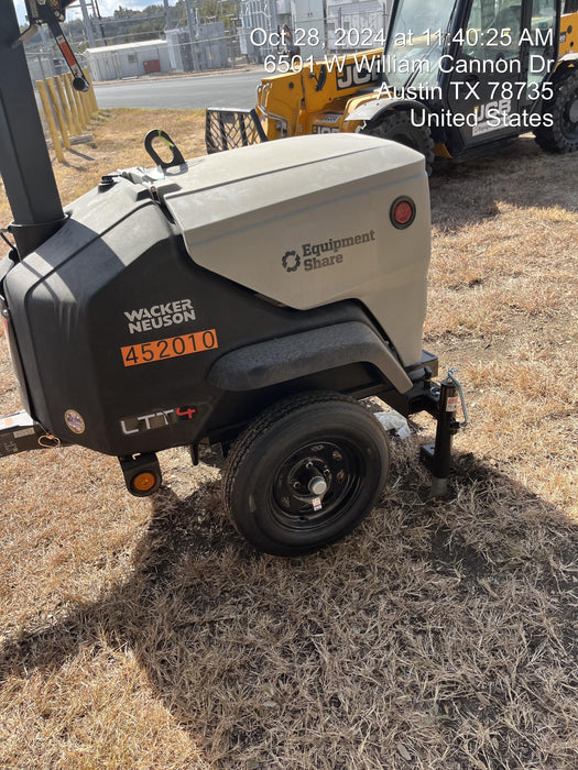 2024 Wacker Neuson LTT4 Diesel, Kohler KDW702, Deep Sea Controller, Auto Start, LED 320W, Bypass Outlet, T3