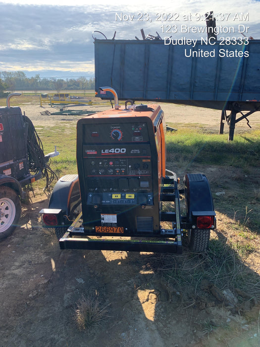 2022 Lincoln Electric LE400 Kubota V1505, Trlr, Cable Rack, Light Kit, ES Decals, T3