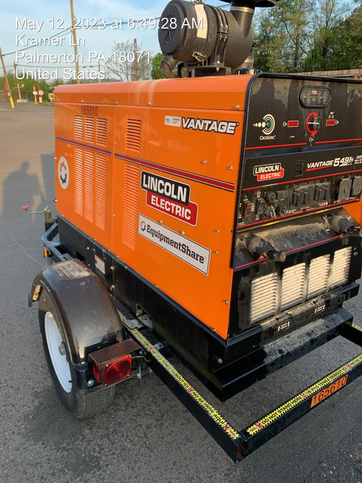 2021 Lincoln Electric Vantage 549X Ready Pak 3, ORANGE (includes trailer, cable rack, fender light kit)