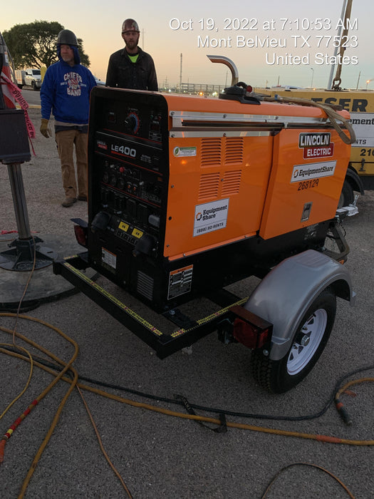 2022 Lincoln Electric LE400 Kubota V1505, Trlr, Cable Rack, Light Kit, ES Decals, T3