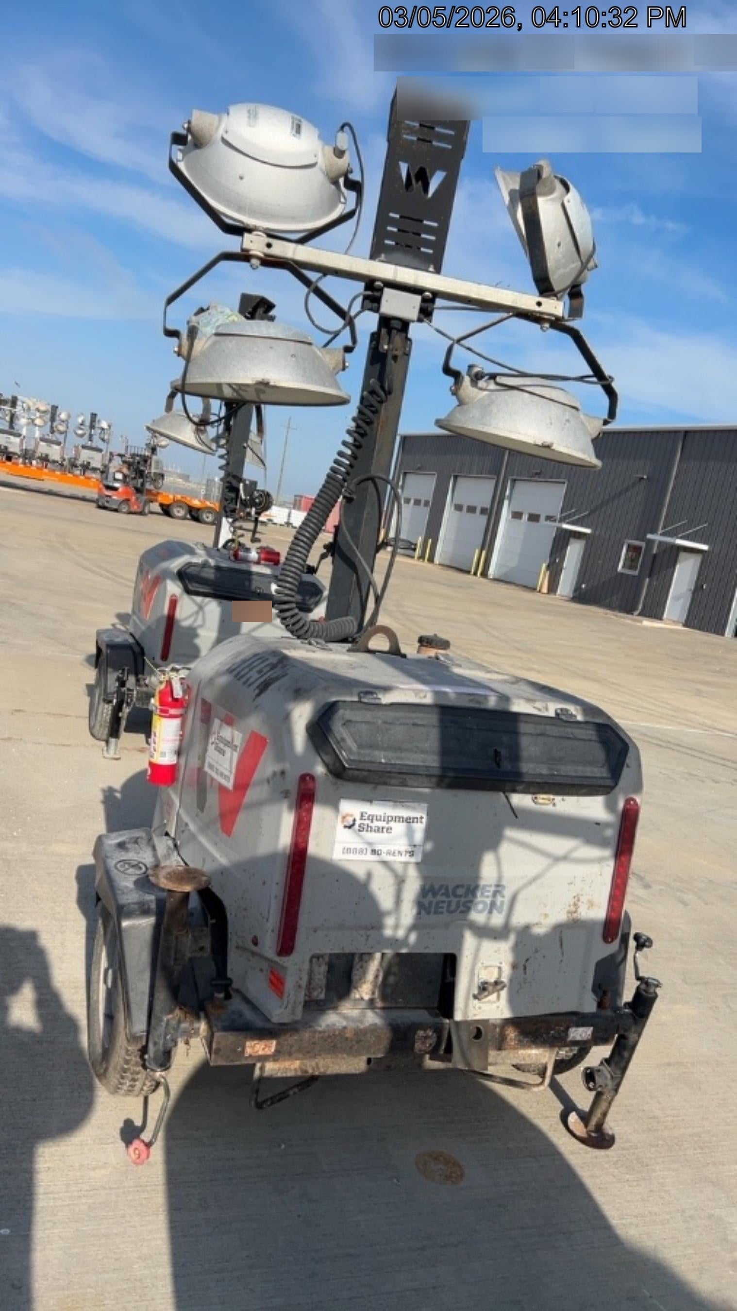 Wacker Neuson LTV6K-MH Wacker Neuson LTV6K Towable Light Tower