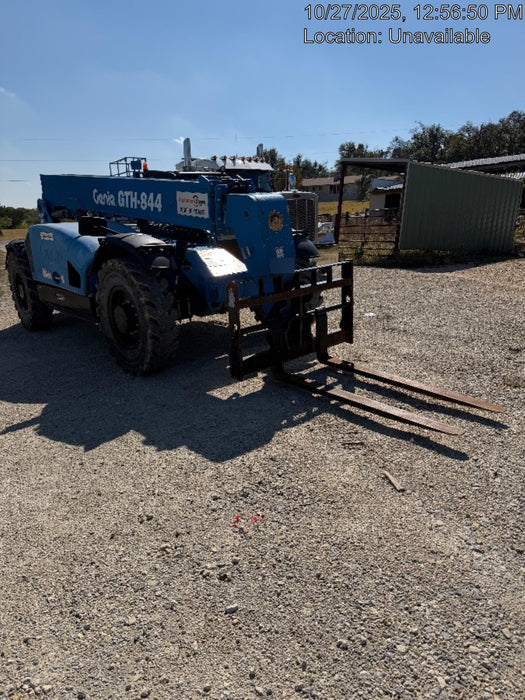 2018 Genie GTH-844 GTH-844 w/Open ROPS, Solid Tires, beacon/work lights, 60" carriage/forks