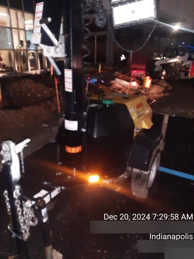 2022 Allmand NLV3GR (4) LED Light Fixture 350W, 23' Vertical Mast, 3kW Prime, Towable, Deep Sea L401, Leveling Jacks, Yanmar T4F 5.8hp