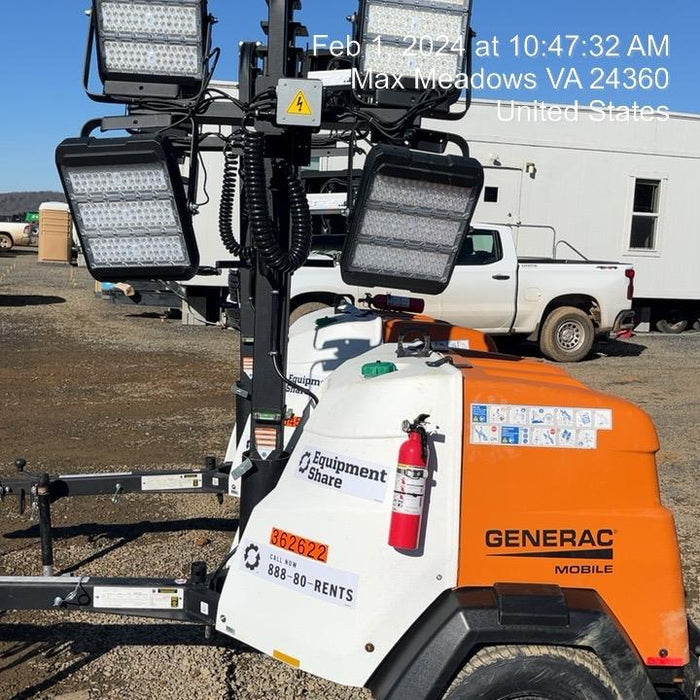 2023 Generac MLT2 Diesel, Flex Switch 120V Input, Powerzone Controller, 
(4) 320W LED Lights, 4kW Generator, 39.9 Gal Fuel Tank, 2" Ball, T3