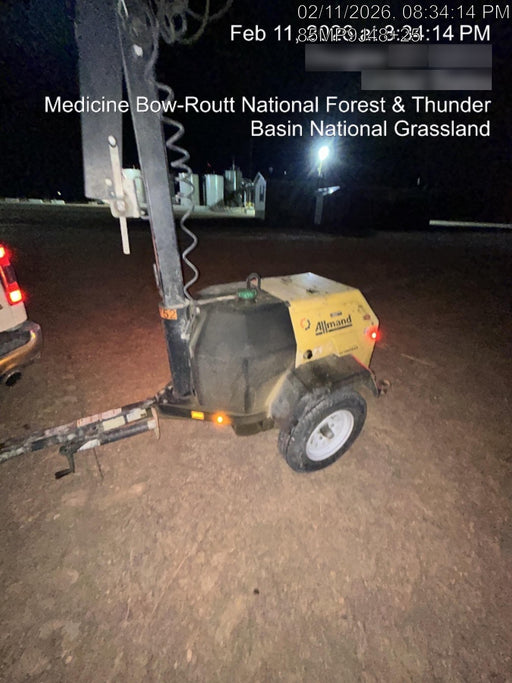 2021 Allmand NLV3GR (4) LED Light Fixture 350W, 23' Vertical Mast, 3kW Prime, Towable, Deep Sea L401, Leveling Jacks, Yanmar T4F 5.8hp