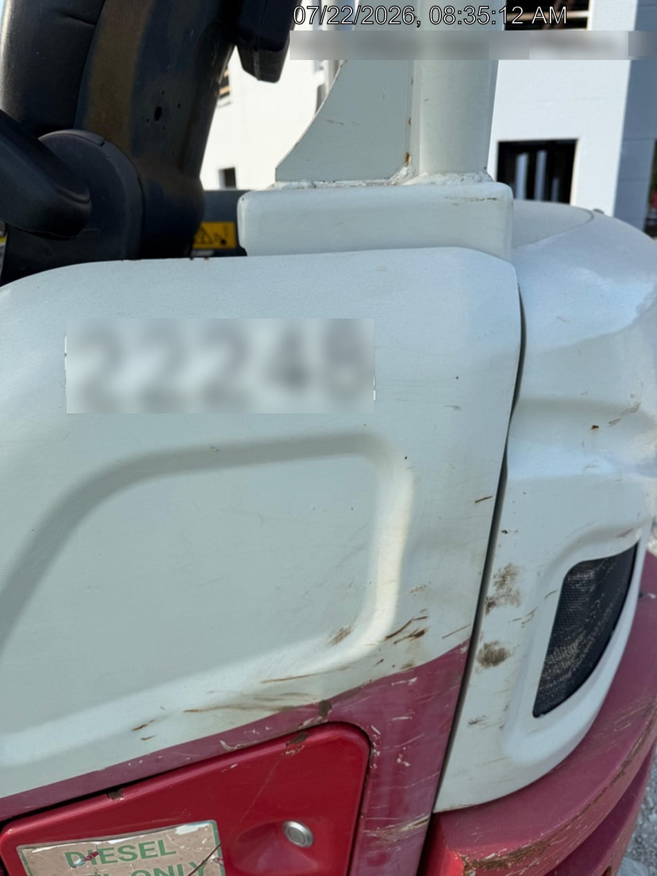2019 Takeuchi TB260 Takeuchi TB260 Canopy w/Rubber Tracks, Auxiliary Hydraulics, Standard Blade, Manual QC, 12 / 18 / 24" Buckets, Hydraulic Thumb Installed