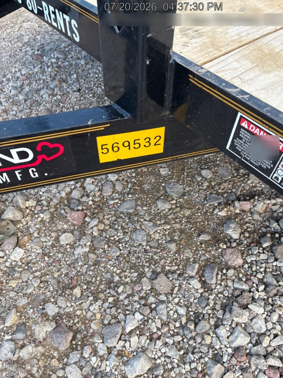 2025 BARLOW 14' NONTILT SINGLE AXLE TRAILER