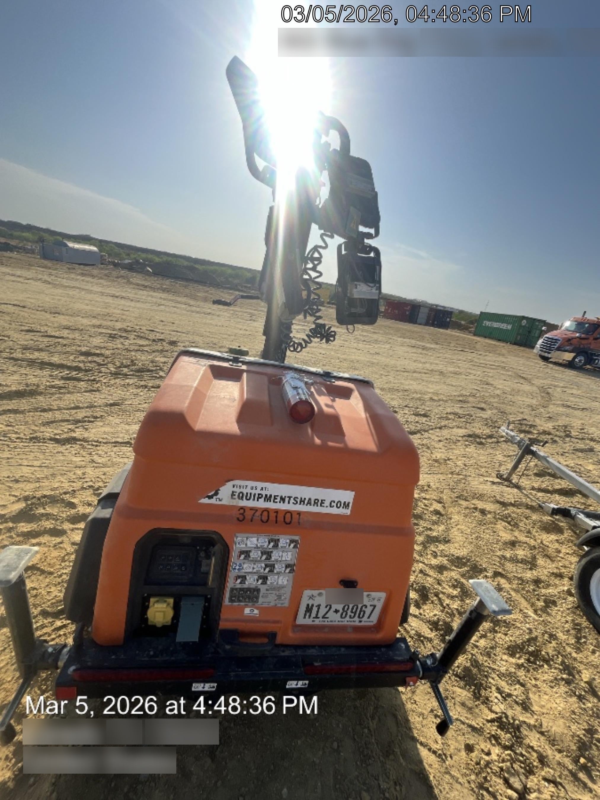 2023 Generac MLT2 Diesel, Flex Switch 120V Input, Powerzone Controller, 
(4) 320W LED Lights, 4kW Generator, 39.9 Gal Fuel Tank, 2" Ball, T3