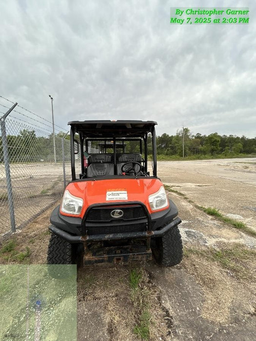 Kubota RTV-X1140W-H 4wd Utility Cart, 4 Seat, Diesel, LED Strobe, Windshield Tempered Glass, Plastic Canopy, Wire Harness Kit, Backup Alarm