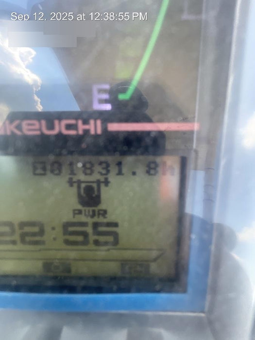 2019 Takeuchi TB260 Canopy, Standard Blade, Auxiliary hydraulics w/Manual QC, Hydraulic thumb, 12" ,18", 24" Bucket