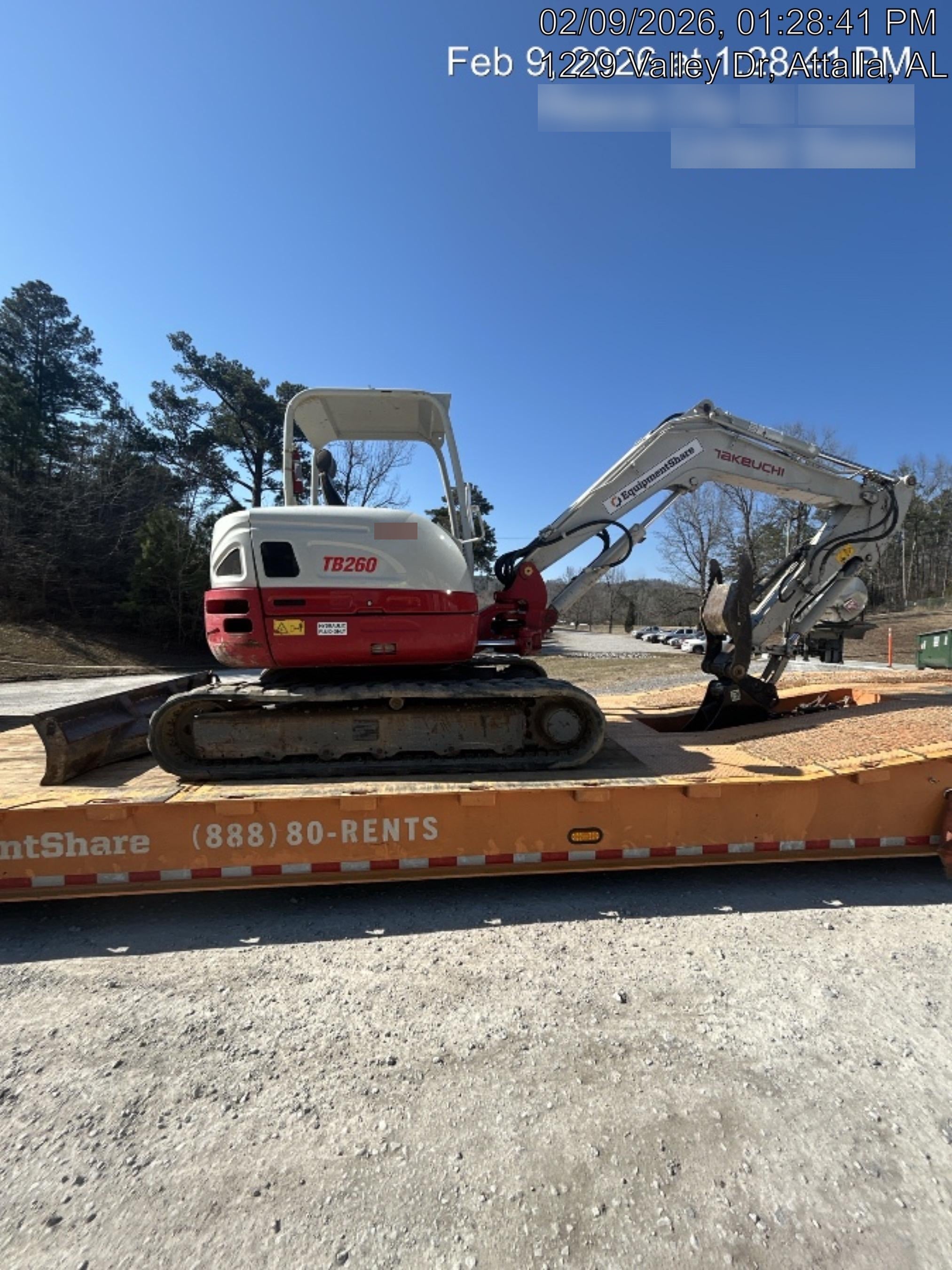 2019 Takeuchi TB260 Canopy, Standard Blade, Auxiliary hydraulics Manual QC, Hydraulic thumb, 12" ,18", 24" Bucket