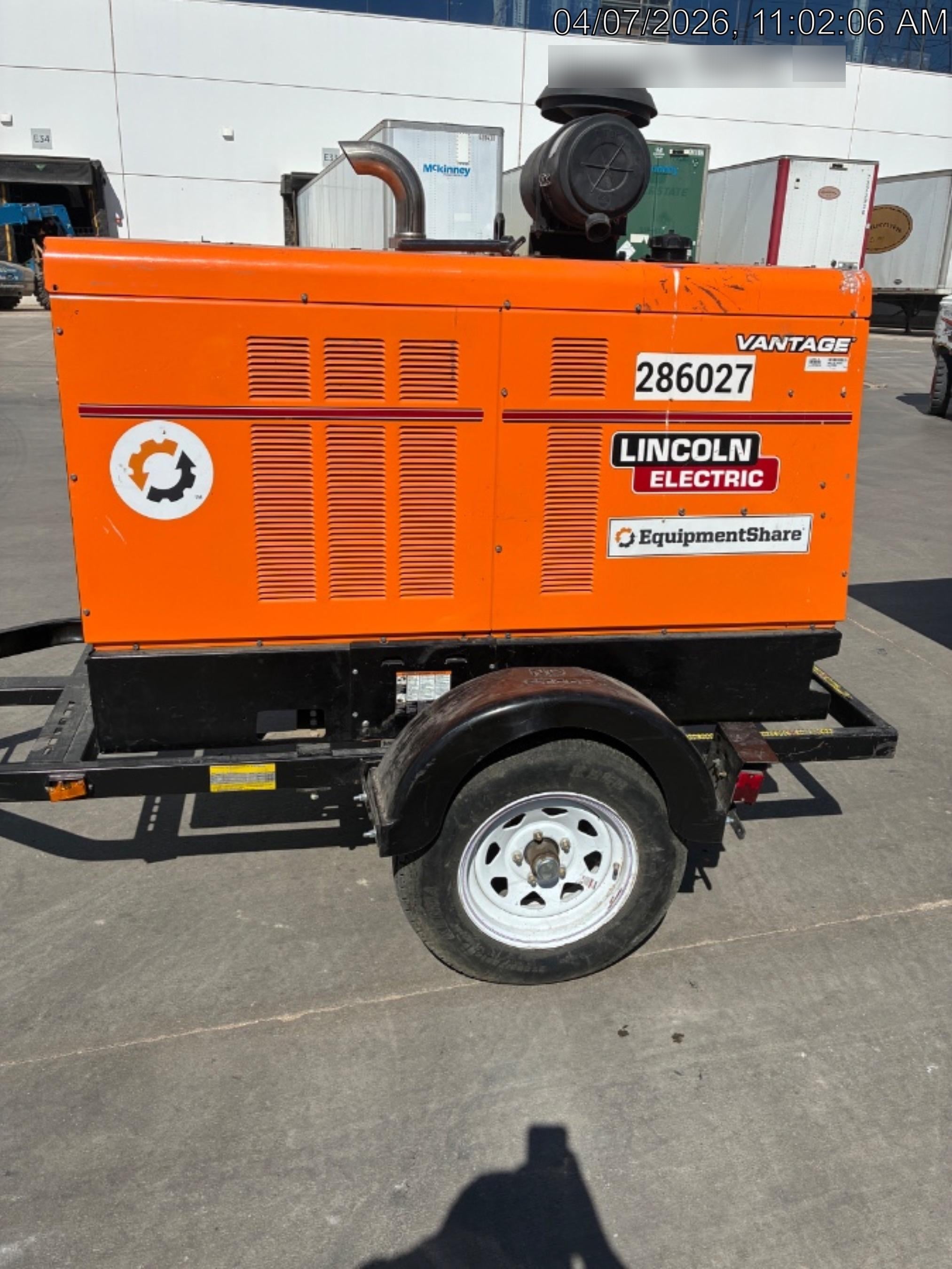 2022 Lincoln Electric Vantage 549X Crosslink Technology, Trailer Mounted, ES Decals, T3