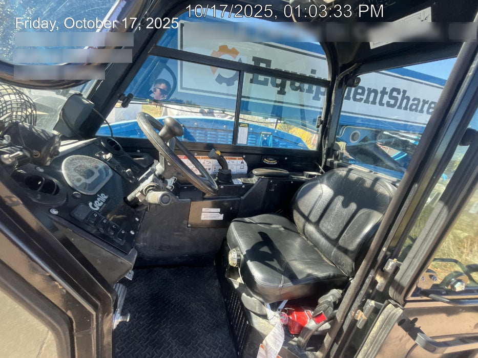 2019 Genie GTH-844 Cab/Heat/AC, Solid RT Tires, LED Work Lights, Beacon 60" QA Carriage, 48" Forks