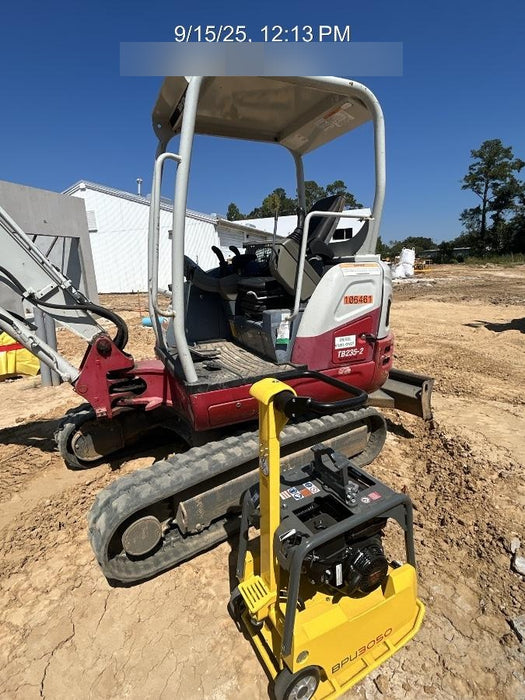 2020 Takeuchi TB235-2R Canopy, Rubber Tracks, Manual TAG QC