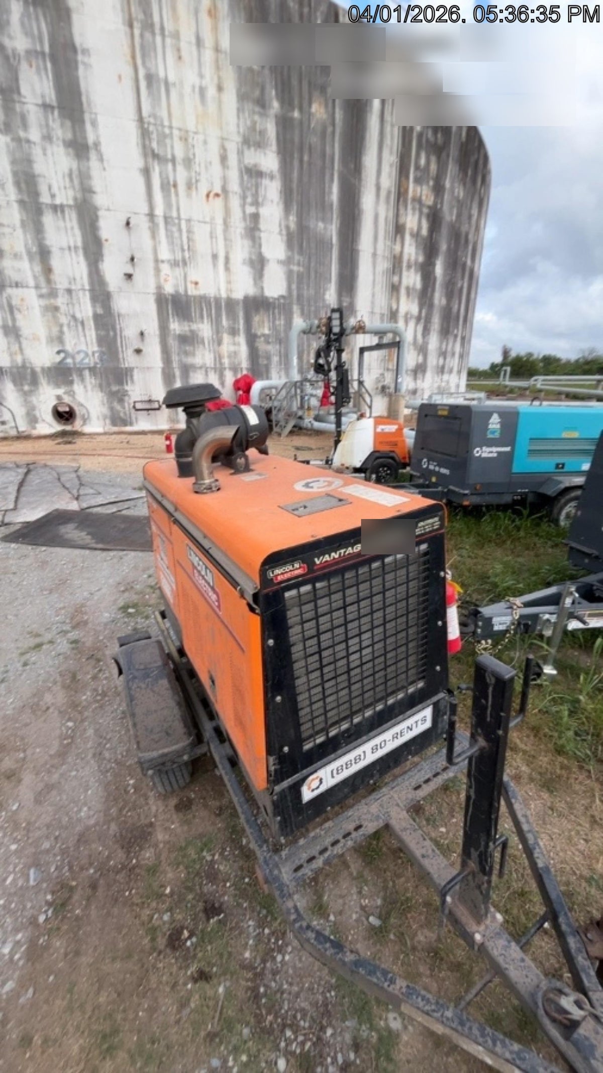 2022 Lincoln Electric Vantage 549X Crosslink Technology, Trailer Mounted, ES Decals, T3