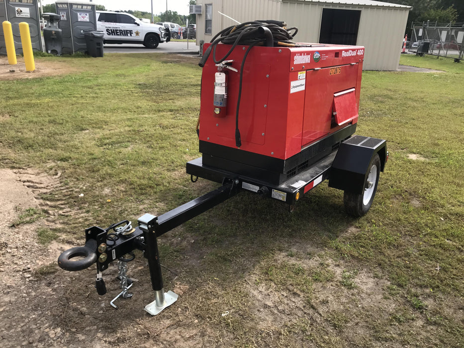 2022 Shindaiwa DGW400MDL Kubota D902 Engine, 23 HP, Dual Op Welder, Wire, Arc, Droop Stick, Tig, and CC Stick Functionality, Simulphase, 3 Phase and 1 Phase Gen Output, Single Axle NB Trlr, Slr Trckl Chrg 12V 12W, Fire Ext