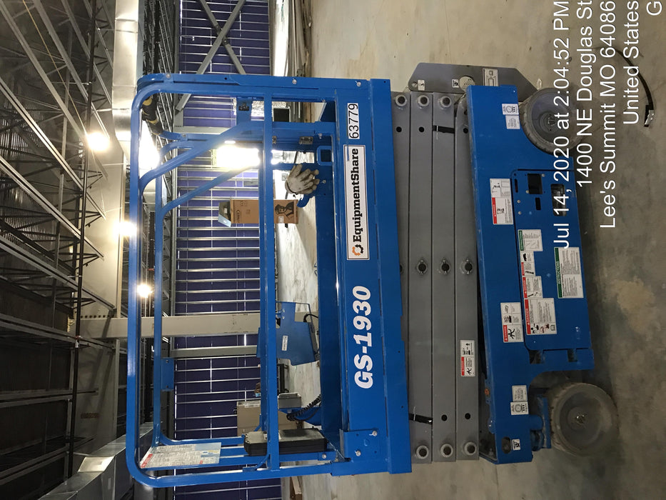 2020 Genie GS-1930 Solid Non Marking Tires, Beacon, Folding rails with half height swing gate