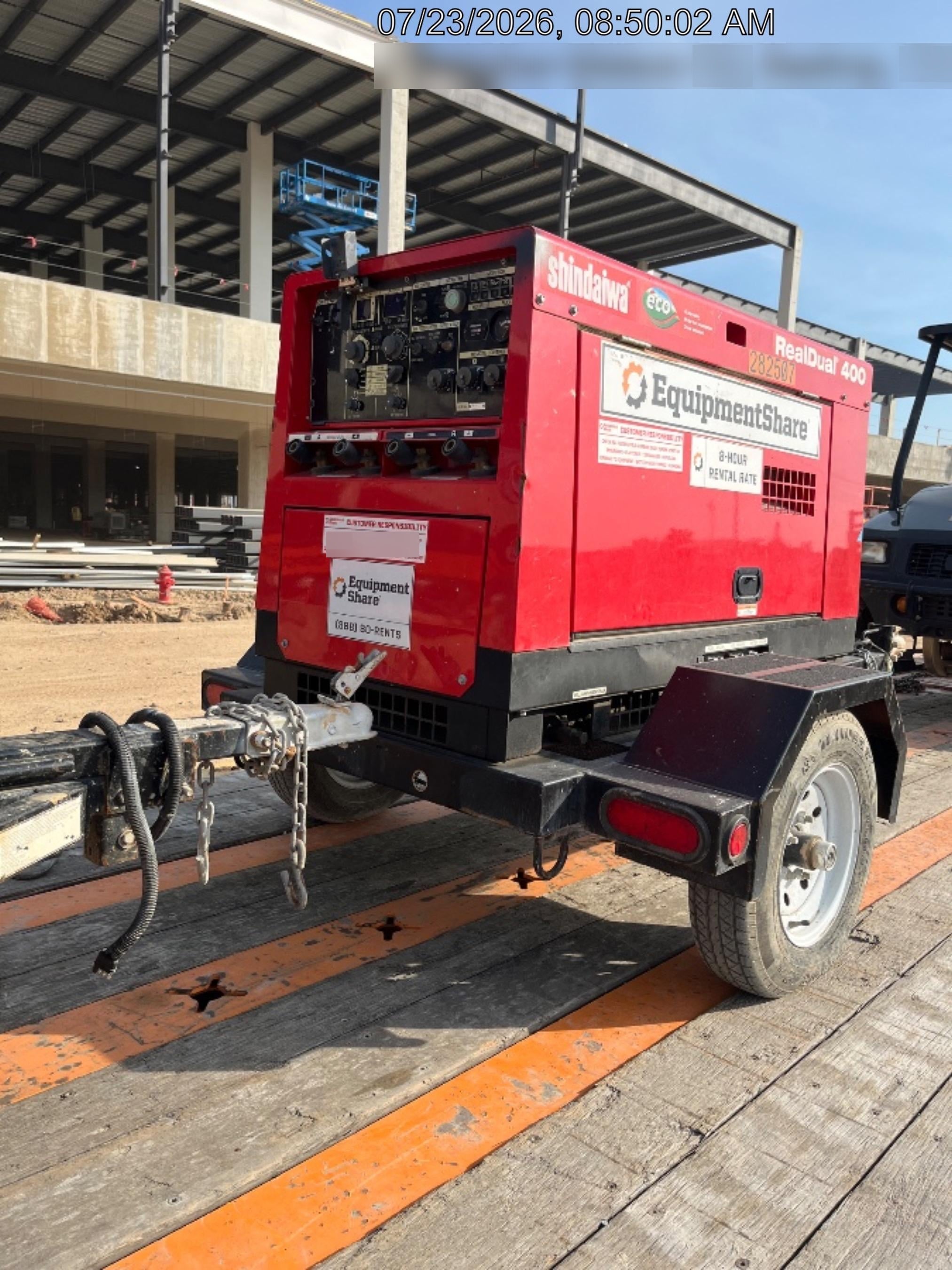 2022 Shindaiwa DGW400MDL Kubota D902 Engine, 23 HP, Dual Op Welder, Wire, Arc, Droop Stick, Tig, and CC Stick Functionality, Simulphase, 3 Phase and 1 Phase Gen Output, Single Axle NB Trlr, Slr Trckl Chrg 12V 12W, Fire Ext