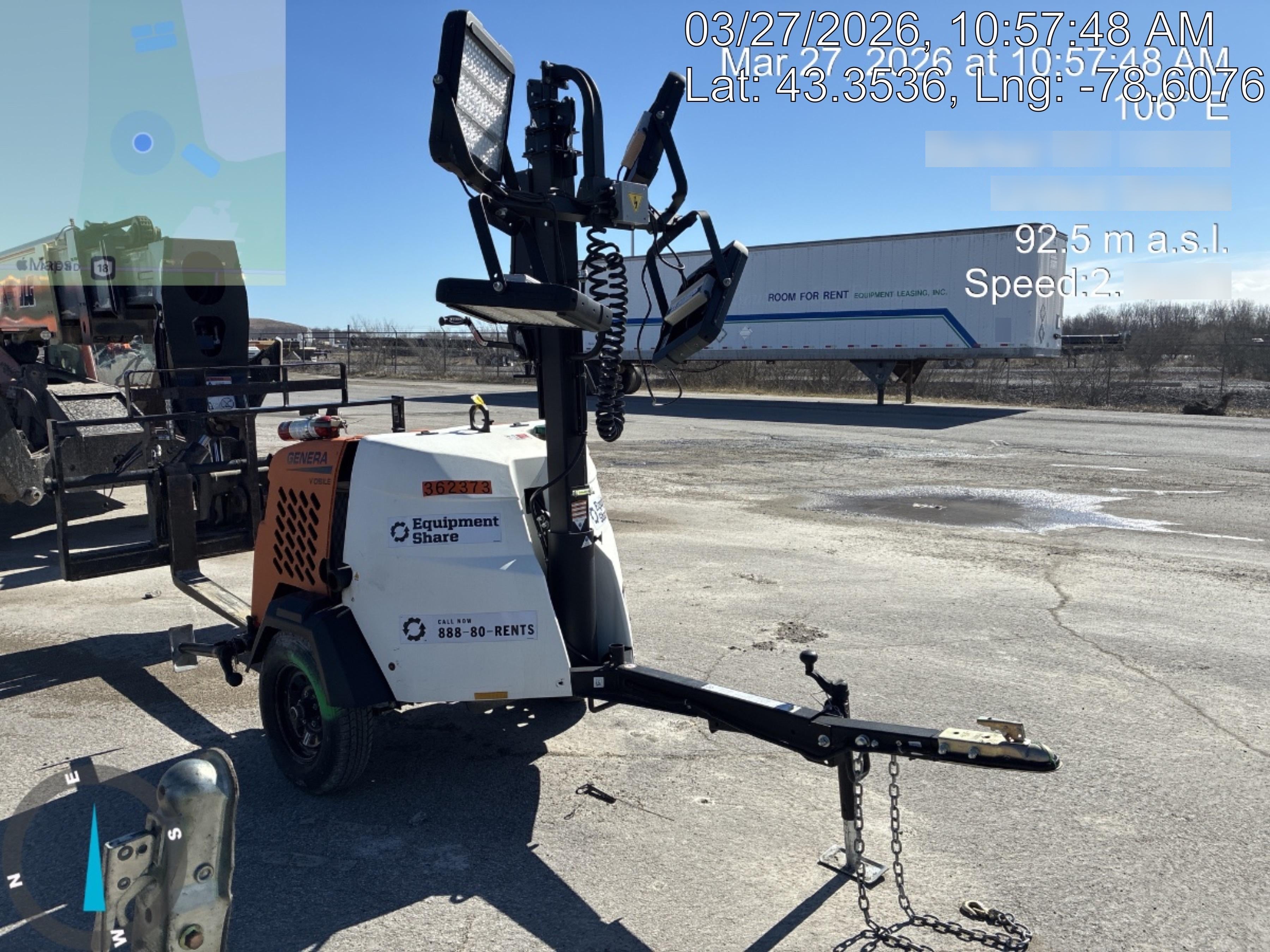 2023 Generac MLT2 Diesel, Flex Switch 120V Input, Powerzone Controller, 
(4) 320W LED Lights, 4kW Generator, 39.9 Gal Fuel Tank, 2" Ball, T3