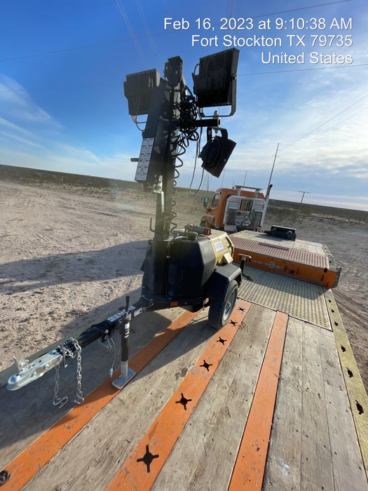 2022 Allmand NLV3GR (4) LED Light Fixture 350W, 23' Vertical Mast, 3kW Prime, Towable, ES Decals, T3