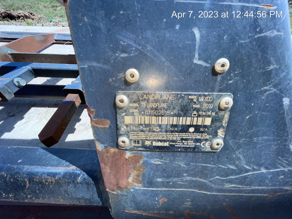 2019 BOBCAT 76" LANDPLANE