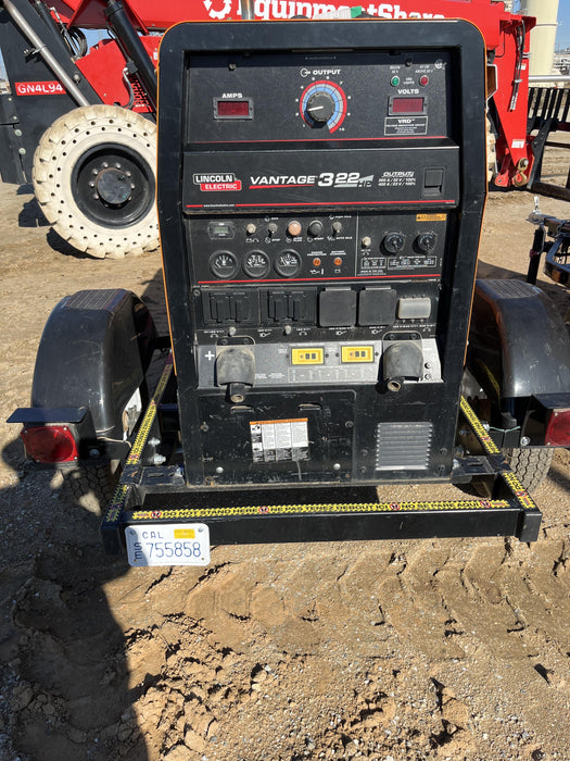 2021 Lincoln Electric Vantage 322 Vantage 322 Ready Pak 3 w/ Decals, ORANGE (includes trailer, cable rack, fender light kit) NO Telematics