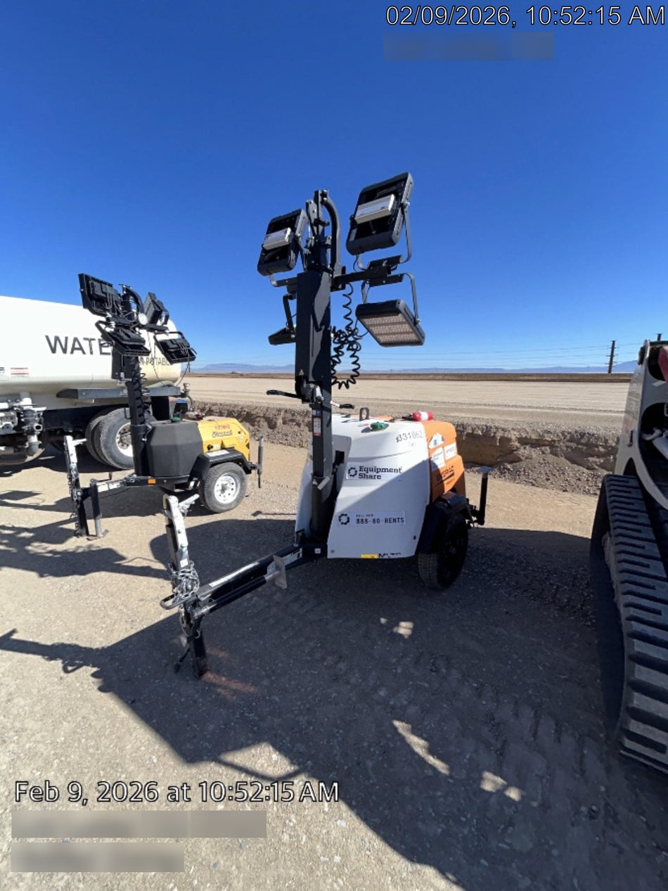 2023 Generac MLT2 Diesel, Flex Switch 120V Input, Powerzone Controller, (4) 320W LED Lights, 4kW Generator, 39.9 Gal Fuel Tank, 2" Ball, T3