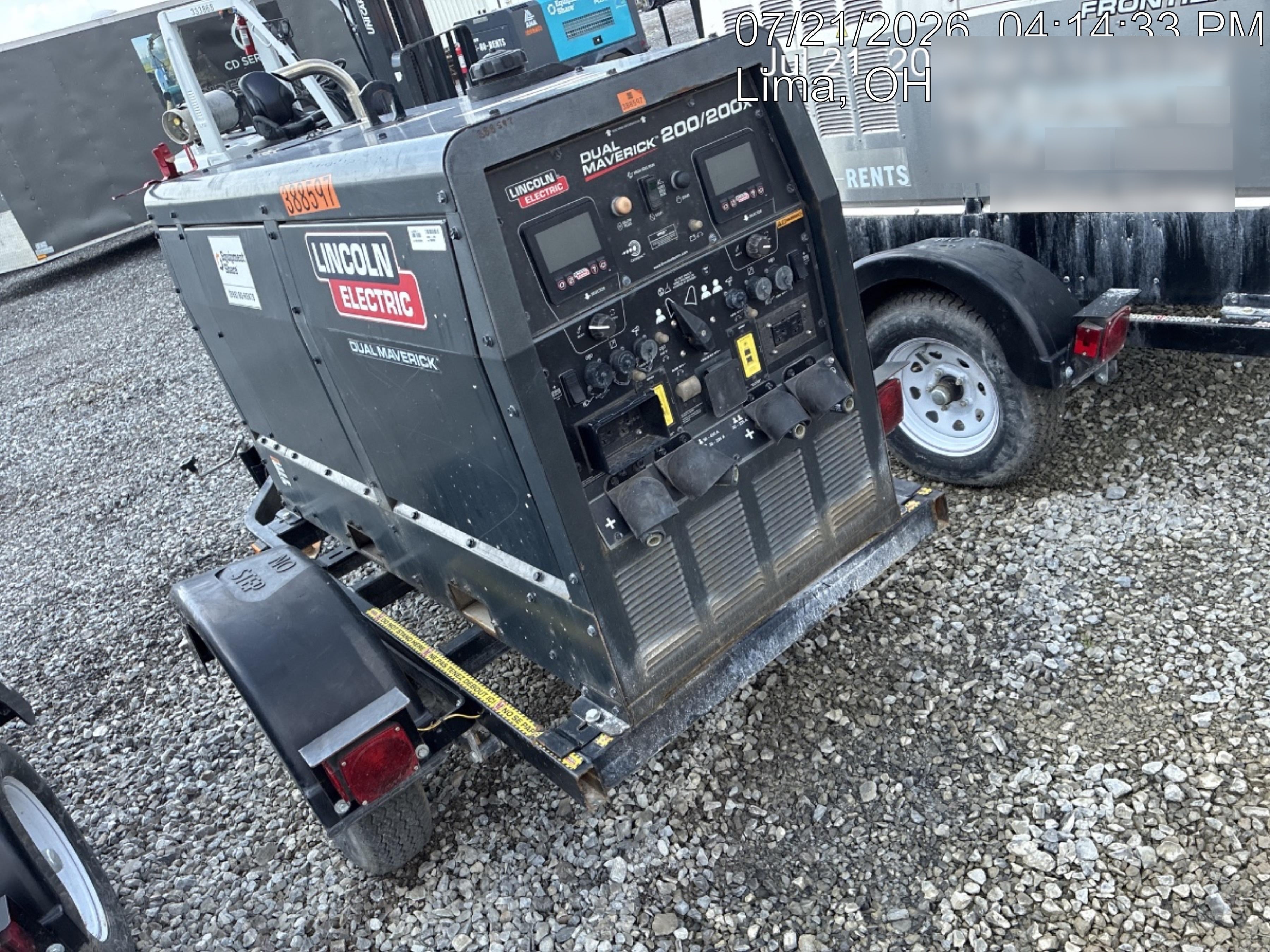 2024 Lincoln Electric Dual Maverick 200/200X Ready Pak 3, Includes Trailer, Cable Rack, Fender Light Kit K4382-1-RP3