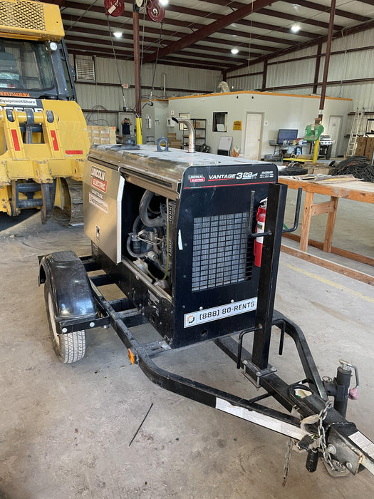 2020 Lincoln Electric Vantage 322 Welder Ready-Pak 3, w/ GPS & Decals (includes trailer, cable rack, fender light kit)