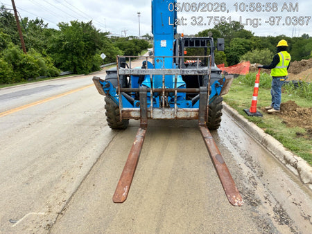 2018 Genie GTH-1056 Genie GTH-1056 w/ROPS, Work Lights, Solid Tires, RH Cab Mesh, Beacon, 60" Carriage and Forks
