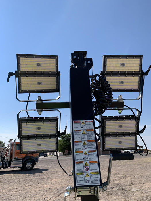 2022 Allmand NLV3GR (4) LED Light Fixture 350W, 23' Vertical Mast, 3kW Prime, Towable, ES Decals, T3