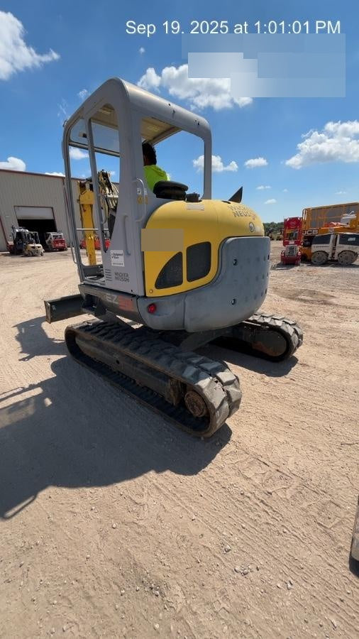 Wacker Neuson EZ53 Open ROPS, Rubber Tracks, Long Dipperstick, T4, Bucket