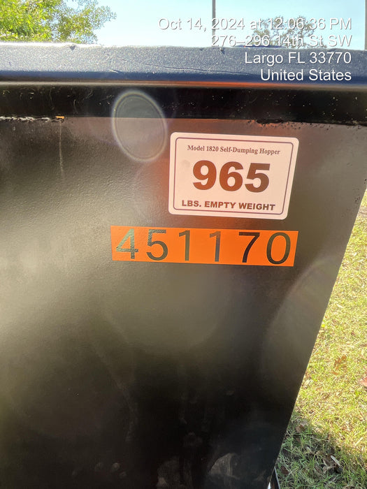 2024 STAR INDUSTRIES M-1820 - Self-Dump Hopper