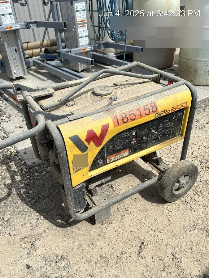 2021 Wacker Neuson GP6600A Standard 6.6kW Generator, Includes Wheel Kit. P/N: 5100042220